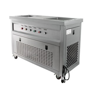 Фризер для ролл мороженого KCB-2F Foodatlas (стол для топпингов, 2 компрессора)