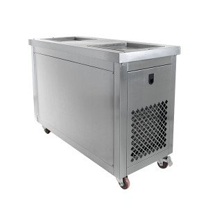 Фризер для ролл мороженого KCB-2F Foodatlas (стол для топпингов, 2 компрессора)